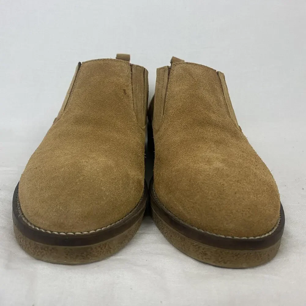 Italeau Ankle Boots Womens 8.5 EU‎ 39 Brown Suede Chelsea Bootie Italy Handmade